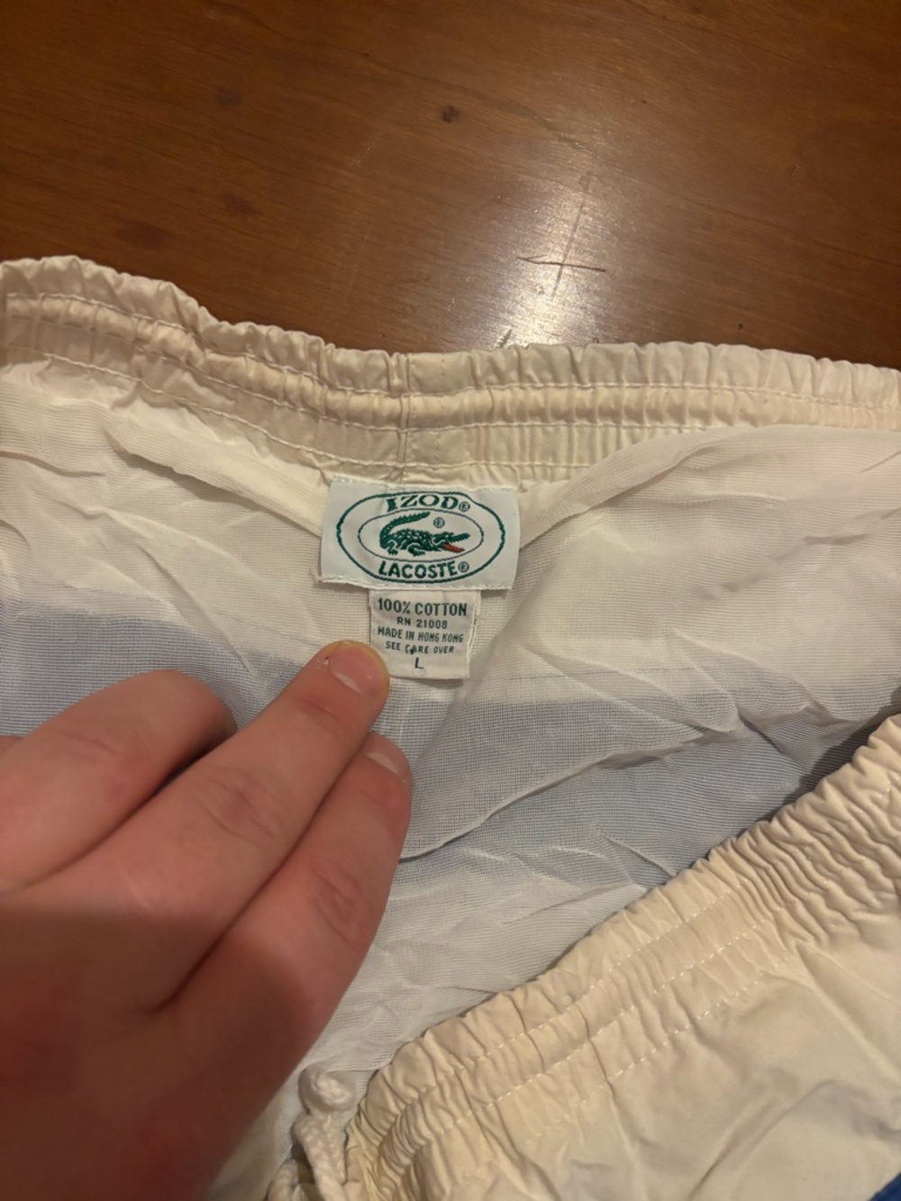 Lacoste Cream Elastic Waist Men's Shorts